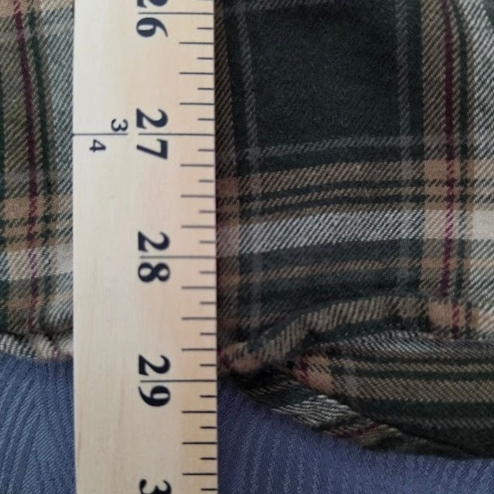 G.H. Bass & Co. Flannel Shirt Mens XXL Green Plaid Excellent Long Sleeve Cotton - Picture 6 of 8